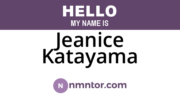 Jeanice Katayama