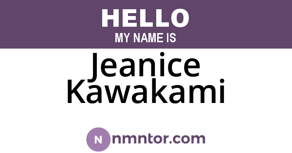 Jeanice Kawakami