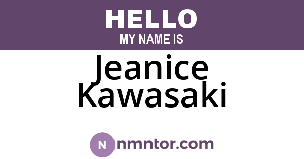 Jeanice Kawasaki