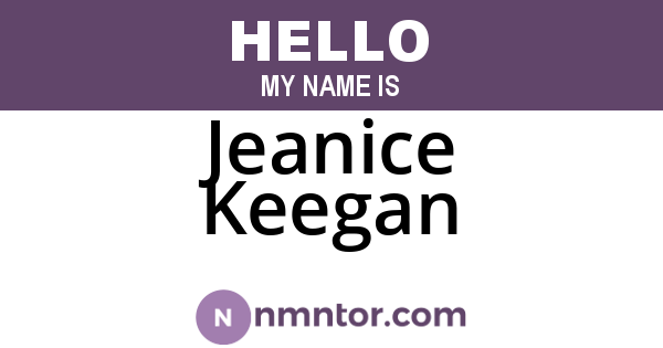 Jeanice Keegan