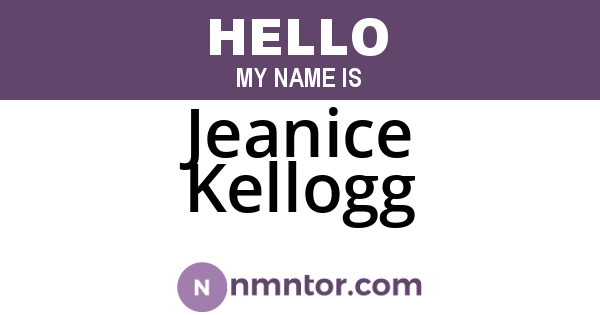 Jeanice Kellogg
