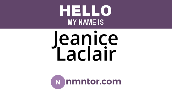 Jeanice Laclair