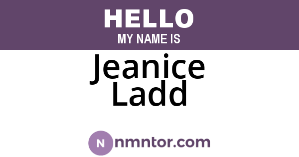 Jeanice Ladd
