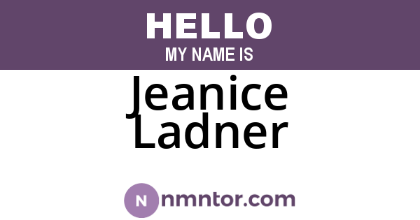 Jeanice Ladner