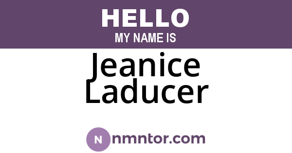 Jeanice Laducer