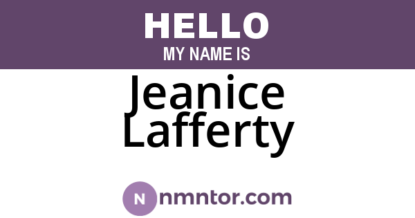 Jeanice Lafferty