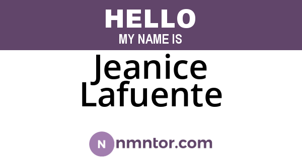 Jeanice Lafuente