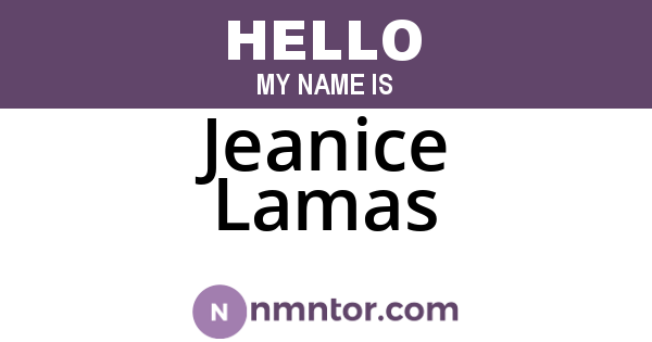 Jeanice Lamas