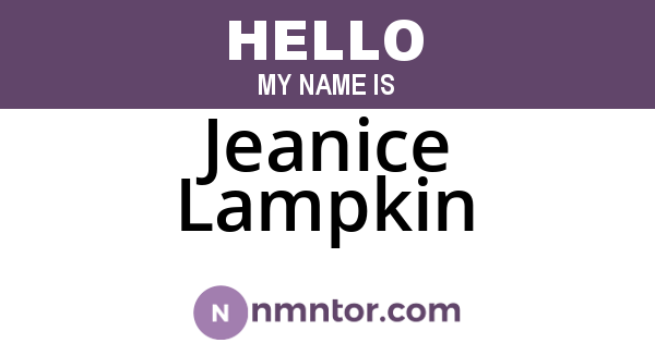 Jeanice Lampkin
