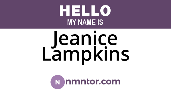 Jeanice Lampkins