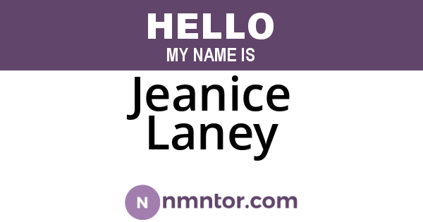 Jeanice Laney
