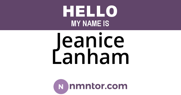 Jeanice Lanham