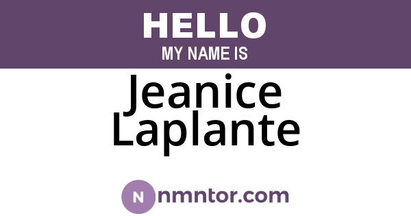 Jeanice Laplante