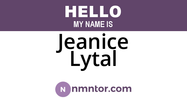 Jeanice Lytal