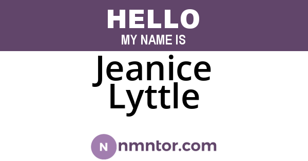 Jeanice Lyttle