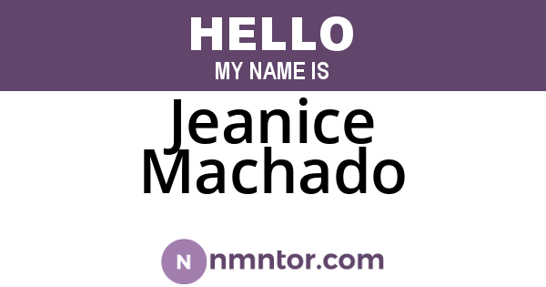 Jeanice Machado