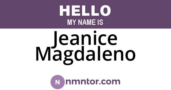 Jeanice Magdaleno