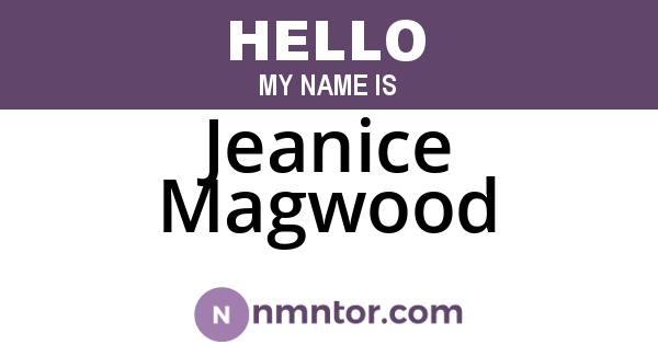 Jeanice Magwood