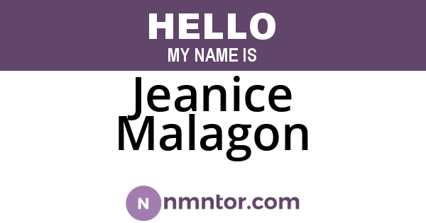 Jeanice Malagon
