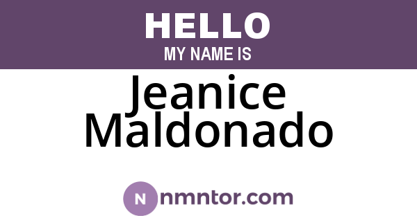 Jeanice Maldonado
