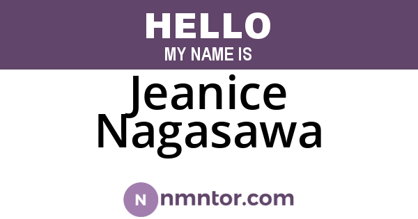 Jeanice Nagasawa