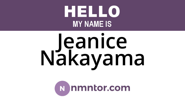 Jeanice Nakayama