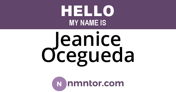 Jeanice Ocegueda