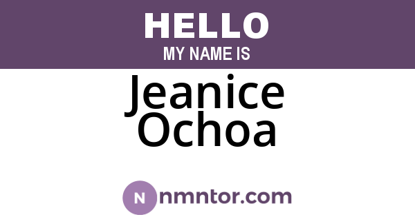 Jeanice Ochoa