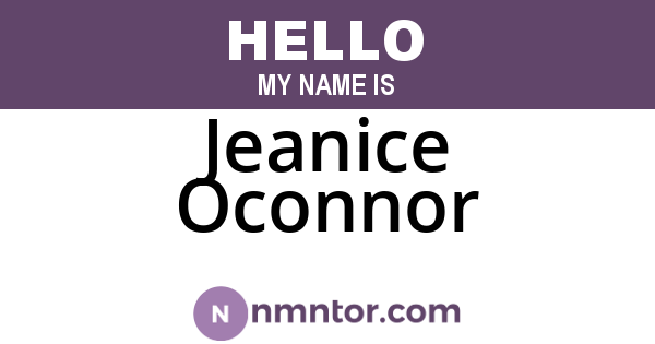 Jeanice Oconnor