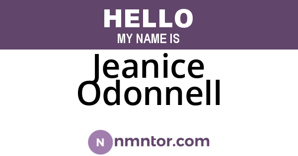 Jeanice Odonnell