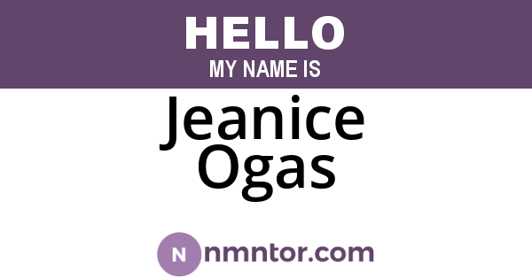 Jeanice Ogas
