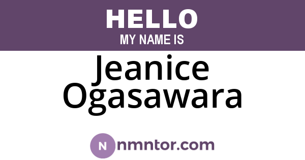 Jeanice Ogasawara
