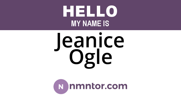 Jeanice Ogle