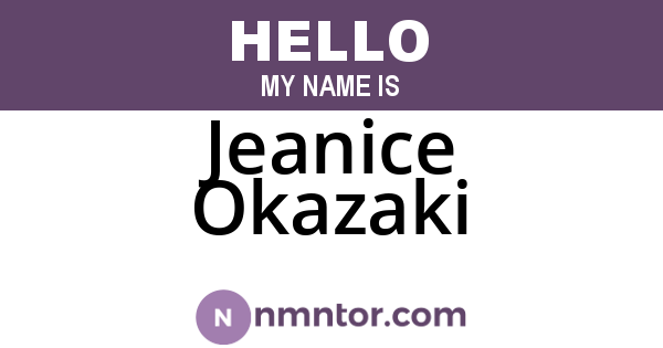 Jeanice Okazaki