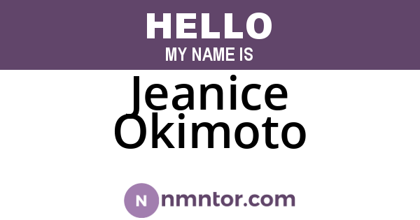 Jeanice Okimoto