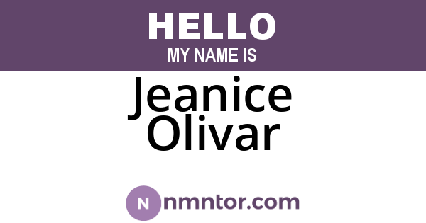 Jeanice Olivar