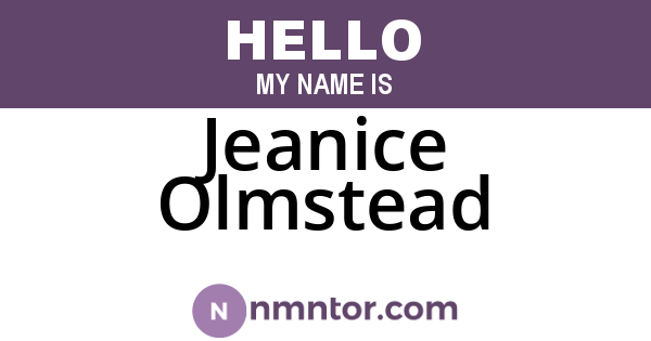 Jeanice Olmstead