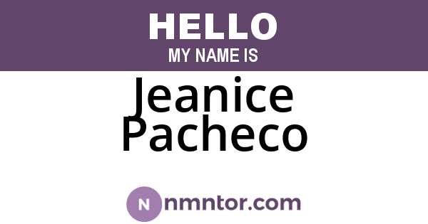 Jeanice Pacheco