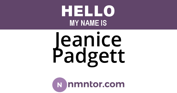 Jeanice Padgett