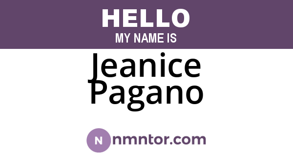 Jeanice Pagano
