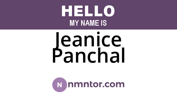 Jeanice Panchal
