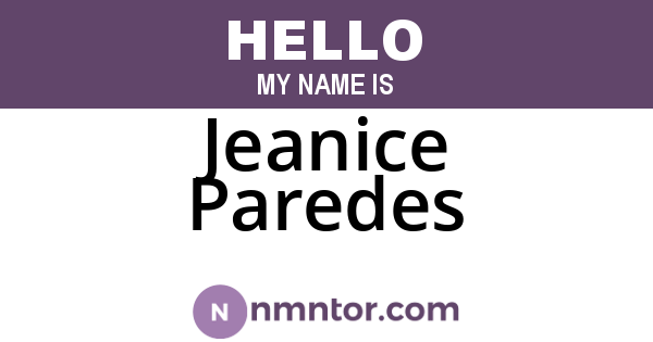Jeanice Paredes