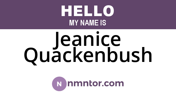 Jeanice Quackenbush