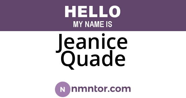 Jeanice Quade