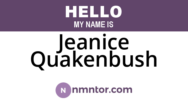 Jeanice Quakenbush