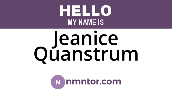 Jeanice Quanstrum