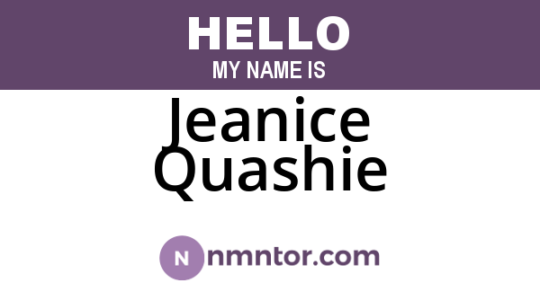 Jeanice Quashie