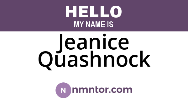 Jeanice Quashnock