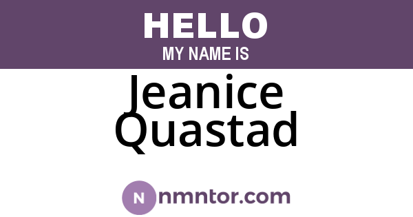 Jeanice Quastad