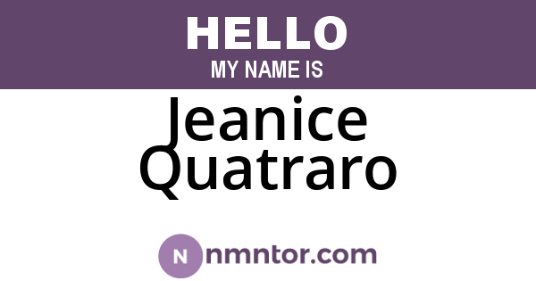 Jeanice Quatraro